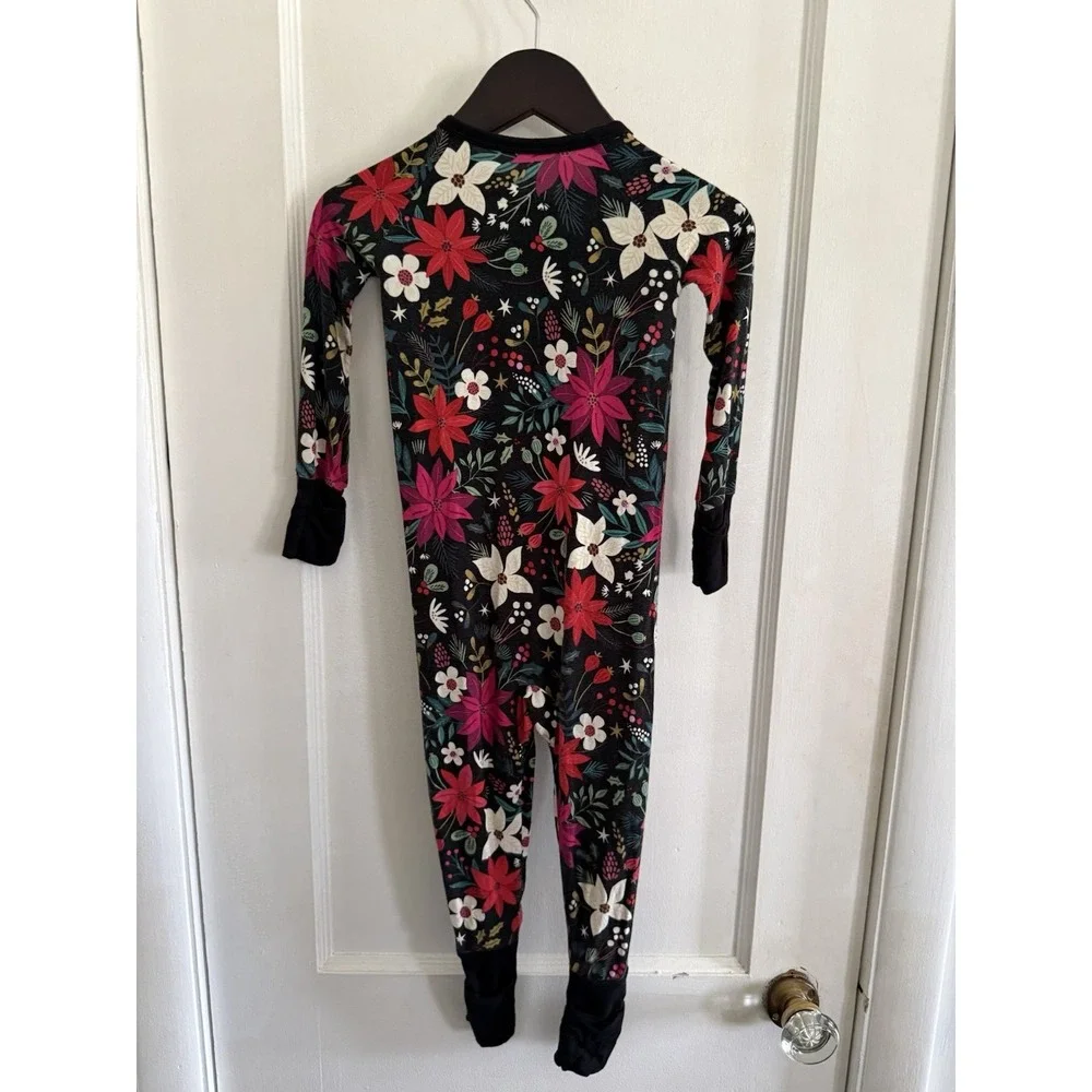 Little Sleepies Berry Merry Zippy Holiday Pajamas 12-18 Months